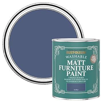 Rust-Oleum Blue Furniture Paint in Matt Finish - Ink Blue 750ml