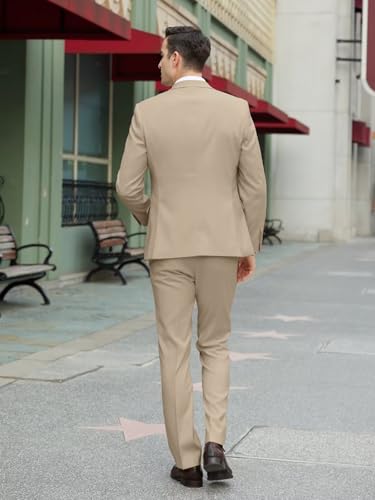 Mens Suit Slim Fit 3 Piece Double Breasted Suit Men Formal Tuxedo Set Casual Wedding Prom Groom Suits