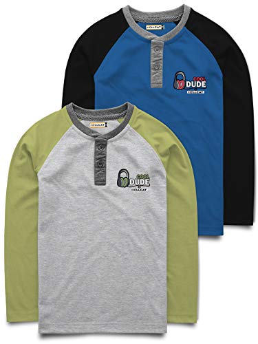 Image of HELLCAT Boys Raglan Sleeve Cotton Tshirt - Pack of 2