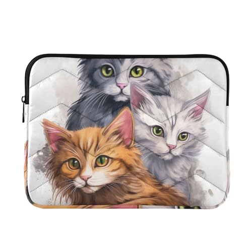 Funda para portátil 13-14 pulgadas impermeable con diseño de gato