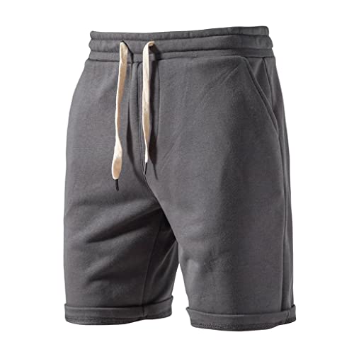 Pantalons courts hommes CLSDRZC en coton doux avec poches pour le sport
