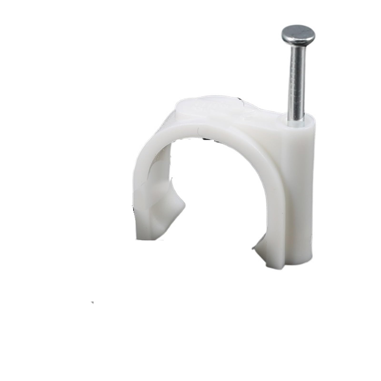Gkirqvpe 22Mm (50Pcs) Cable Clips ， Plastic Round Cable Clip White 14-25Mm C Shaped Nail Wire Clamp(22Mm (50Pcs))