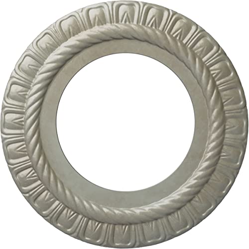 Image of Ekena Millwork CM10CLFLS 10-5 /8 inch x 5-3 /4 inch x 1 /2 inch Claremont Ceiling Medallion, Flash Gold