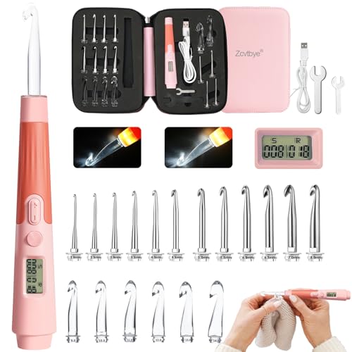 Coffret crochets LED 18 en 1 cadeau idéal pour débutant en tricot