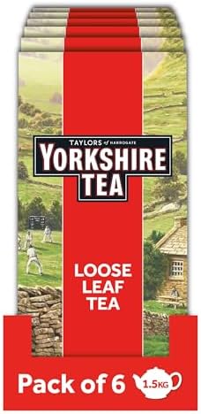 Yorkshire Tea Loose Leaf Tea, Total of 1.5 kg (6 Packs of 250 g)