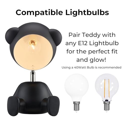 Lámpara de Mesa Osito Teddy Ajustable Negra miniatura 5