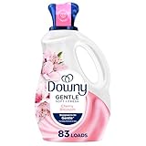 Downy Gentle Soft + Fresh Fabric Softener Liquid, Cherry Blossom Scent, 56 FL OZ, 83 loads, Liquid Fabric Softener Designed to be Gentle on Skin