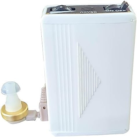 FCS Novax Eco 791 Pocket machine Personal Sound Amplifire Pocket Model Hearing Aid Suitable for individuals with Moderate to Severe Hearing Loss. (White),1 year warranty