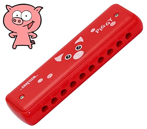 Crafteem Colored Harmonica For Kids And Beginners - Easy-To-Learn Key Of C Instrument - Portable And Lightweight. #TOP12
