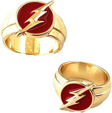 AYJBDGR TV Movies Show Original Design Quality Anime Cosplay Superhero flash ring Gifts for Men Woman (US 8)
