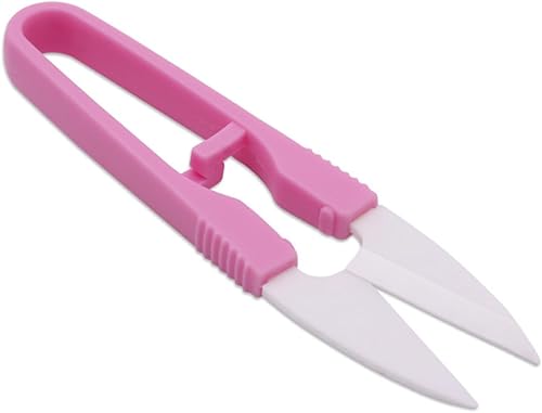 EXCEART 1 unid hilo recortador u tijeras de coser pequeñas tijeras de pesca nariz pelo tijeras de cerámica hilo cortador suministros en forma de U