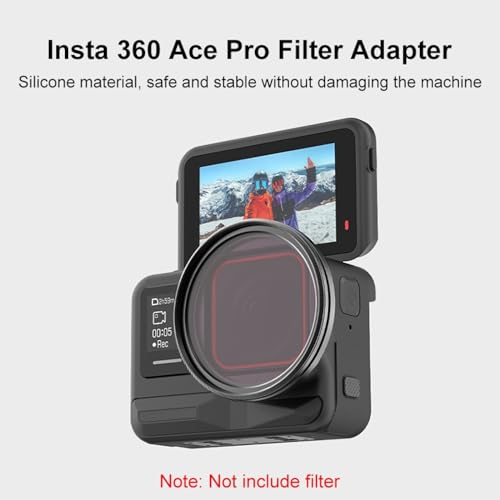 Soporte de filtro de lente para insta360 Ace Pro marco protector de metal de 49 mm negro 5