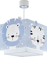 Dalber kinderlampe Pendelleuchte Hängelampe Baby Jungle Tiere Dschungeltiere, Kunststoff, Blau