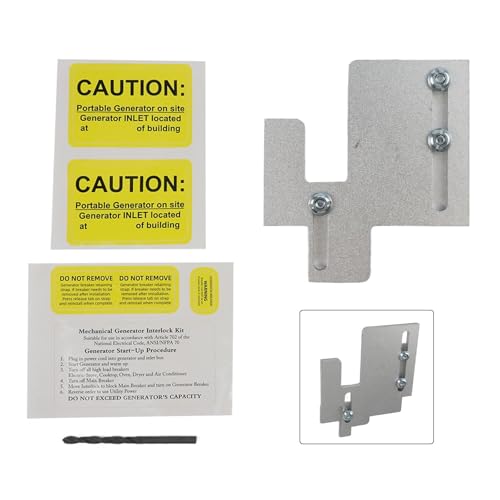 Kalokairi Kit de enclavamiento eléctrico horizontal Eaton BR Series 150A y 200A, paneles de aleación de aluminio, 12 circuitos, monofásico