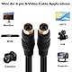 YARCHONN S-Video Kabel 4 Poliger Mini Din SVideo Stecker auf Stecker Verlängerungskabel SVHS Lead Kabel Stecker für HDTV VCR DVD Projektor Kamera Camcorder -1.5M -2pcs (Stecker auf Stecker)