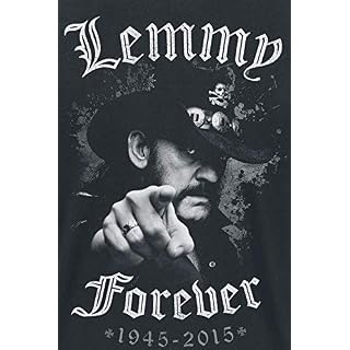 Motörhead Lemmy – Forever Homme T-Shirt Manches Courtes Noir Regular/Coupe Standard - Les Beatles, Paul McCartney, John Lennon, RIngo Starr, George Harrison Motörhead Lemmy - Forever Homme T-Shirt Manches Courtes Noir Regular/Coupe Standard – Image 3