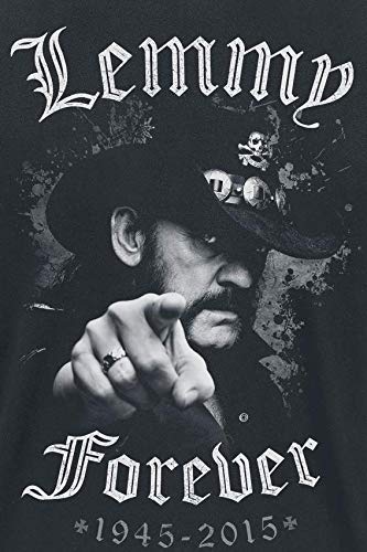 Motörhead Lemmy – Forever Homme T-Shirt Manches Courtes Noir Regular/Coupe Standard - Les Beatles, Paul McCartney, John Lennon, RIngo Starr, George Harrison Motörhead Lemmy - Forever Homme T-Shirt Manches Courtes Noir Regular/Coupe Standard – Image 4