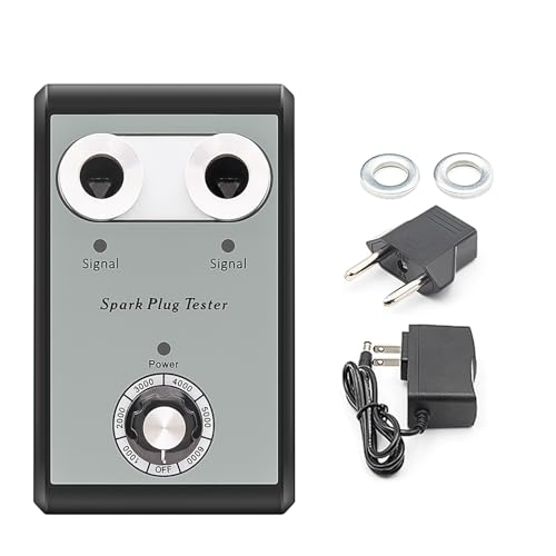 Dual Holes Spark Plug Tester, Car Spark Tester Tool Automotive Engine Ignition Coil Tester for 12V Gasoline Vehicles