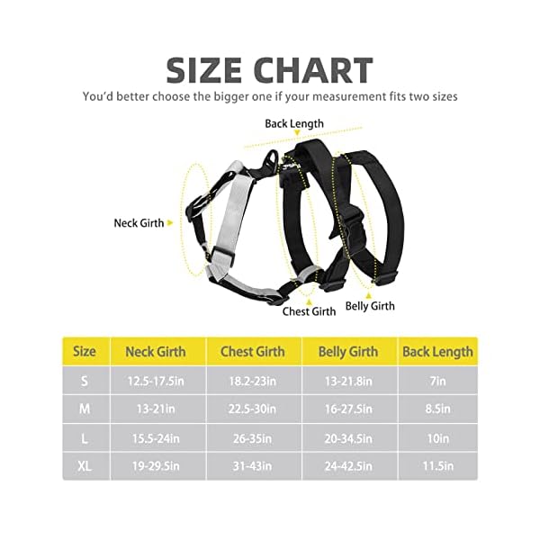 PUPTECK Escape Proof Dog Harness – No Pull Padded Pet Halter Harness with Soft Lift Handle for Medium Large Doggies Walking, Hiking, Hunting Black PUPTECK Escape Proof Dog Harness – No Pull Padded Pet Halter Harness with Soft Lift Handle for Medium Large Doggies Walking, Hiking, Hunting Black
