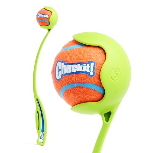 Chuckit, Jette! Fetch Dog Sports Ballwerfer, Hundespielzeug, mit kleinem Tennisball, klein 5.1 cm (2'), 36 cm (14')