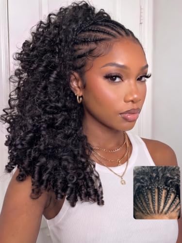 UNICE MeltLine Braided Edge Half Wig Human Hair Burmese Curly 16 Inch