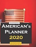 Americans Planner 2020: Everyday Schedule 366 Days Full Page A Day : Calendar Schedule Organizer Appointment Journal Notebook Monthly Weekly Daily Hourly