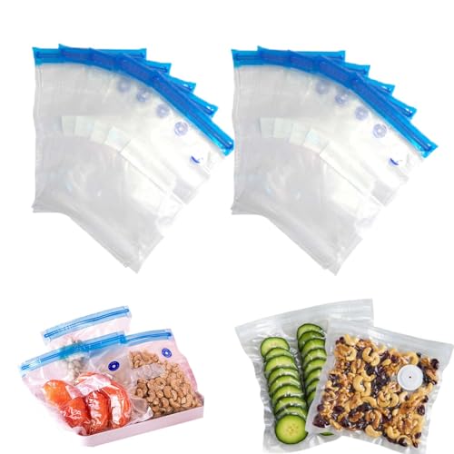 Chef Preserve - Pompe à Vide Alimentaire, Chef Preserve Sous Vide, Machine De Mise Sous Vide, Portable, Vide En Moins De 5 Secondes Conserve Longtemps Pour La Maison (10 Sacs Réutilisables)