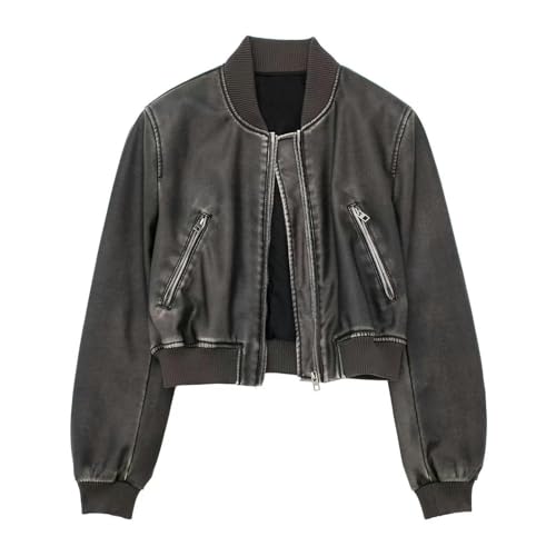 Veste Moto Femme Faux Leather idéale pour structurer une silhouette féminine