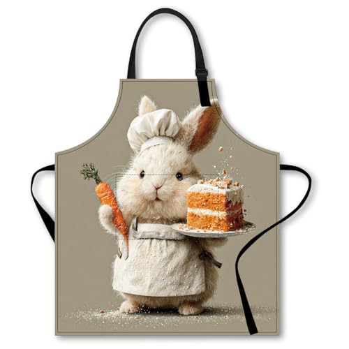 Image of Nuxovilar Cute Apron with Pockets, 26.77 * 30.7 Inches, Versatile for Meal Prep, Baking, Holiday Cooking