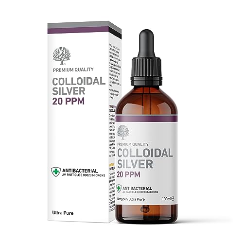 Nature's Greatest Secret Premium Quality Antibacterial 20ppm Colloidal Silver Dropper Bottle 100ml