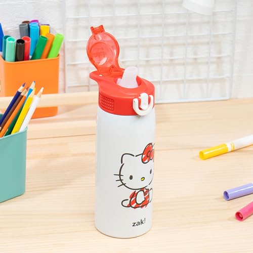 Image of Zak Designs Sanrio Hello Kitty Sage 19oz Leak-Proof Straw Kids Water Bottle
