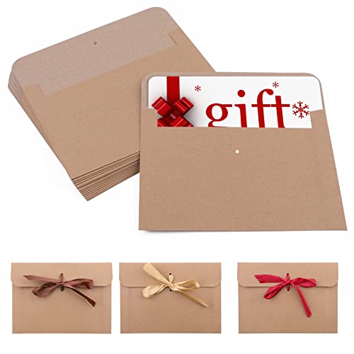 Small Gift Card Envelopes - 18 Pcs Vintage Brown Money Envelopes for Cash Seed and Vouchers
