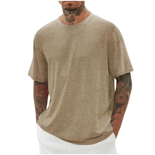 Generico T-Shirt für Herren, Schwarz, Sommer, Oversize-T-Shirt, eng anliegend, Rundhalsausschnitt, Fitness-T-Shirt, weiß, leicht, atmungsaktiv, Basic Tee, lässig, bequem, signiert, Baumwolle, T-Shirt Generico T-Shirt für Herren, Schwarz, Sommer, Oversize-T-Shirt, eng anliegend, Rundhalsausschnitt, Fitness-T-Shirt, weiß, leicht, atmungsaktiv, Basic Tee, lässig, bequem, signiert, Baumwolle, T-Shirt