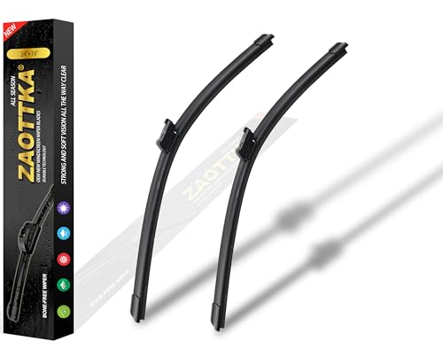 24“+19” Windshield Wiper Blade Replacement Kit for 2015 Passat B7 /2011-2019 Jetta /2014 Vento /2013-2017 Volkswagen CC /2013-2018 Octavia - OEM Quality All Season Windshield Wiper Top Lock (Set of 2)