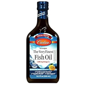 Carlson – The Very Finest Fish Oil, Special Edition, 1600 mg Omega-3s, Liquid Fish Oil Supplement, Norwegian, Wild…