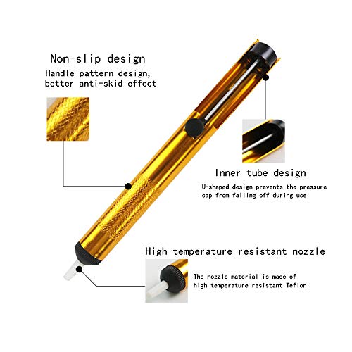 Professional welding tools and desoldering tool sets (12 pieces), desoldering pumps, desoldering wicks, wire cutters, tweezers, welding wire, soldering iron auxiliary accessories - Thumbnail 7