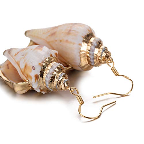 Lureme Beach Jewelry Casual Seashell Conch Drop Dangle Earrings For Women And Girls (Er006199-2) Color B #TOP3