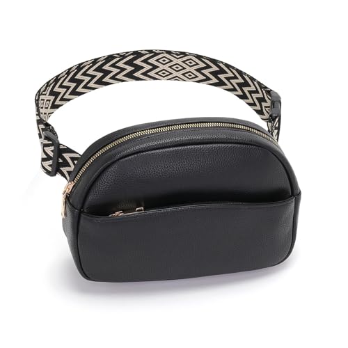 Vezluax Riñonera Mujer Elegante Bolso Bandolera Moda Pequeño Sling Bag Bolsos de Hombro de Cuero Vegano Regalo para Esposa Accesorio Chic Negro Vezluax Riñonera Mujer Elegante Bolso Bandolera Moda Pequeño Sling Bag Bolsos de Hombro de Cuero Vegano Regalo para Esposa Accesorio Chic Negro