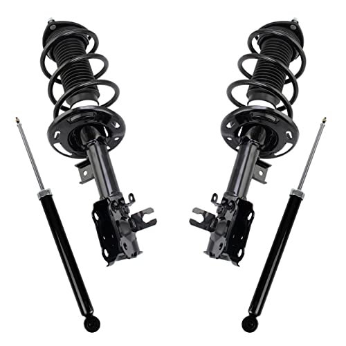 Image of TRQ Front and Rear Complete Strut Assembly & Shock Absorber Kit Complete Strut & Coil Spring Assembly Compatible with 2014-2018 Mazda 3