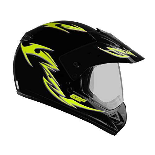 Capacete Ebf Motard Street 56/Preto/Amarelo
