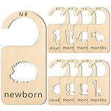 8 Pieces Baby Closet Dividers Animal Theme Nursery Clothes Dividers Closet Organizers for Infant...