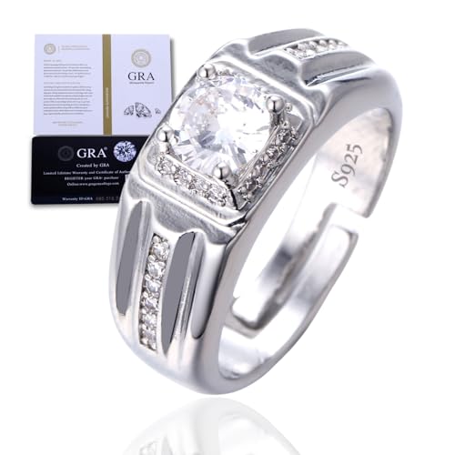 CERTIFICATO VERIFICATO INCLUSO: Ogni anello viene fornito con un certificato di 1,0 carati che garantisce l'autenticità e la qualità della magnifica pietra di moissanite, offrendo sicurezza e fiducia a chi lo indossa