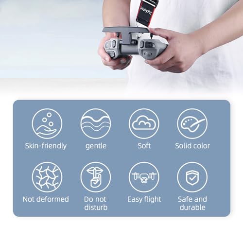 Image of Neck Lanyard with Metal Clip Compatible with DJI FPV Remote Controller 3 /2, Nylon Braided Shoulder Neck Lanyard Strap with Flight Safety Warning Slogan Remote Control Accessories