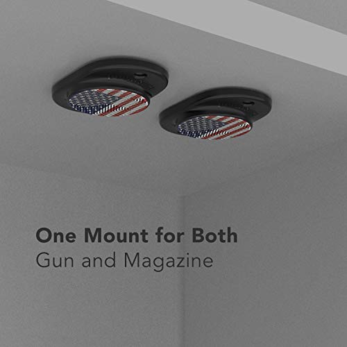 Hill & Wood Gun Magnet [2-Pack] | 30 Lbs Rated | Rubber Coated Magnetic Gun Mount Gun Magnet-Concealed Gun Holder For Car, Handgun, Pistol, Rifle, Shotgun, Revolver #TOP1