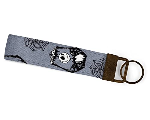 Jack Skellington Web Handmade Keychain Wristlet