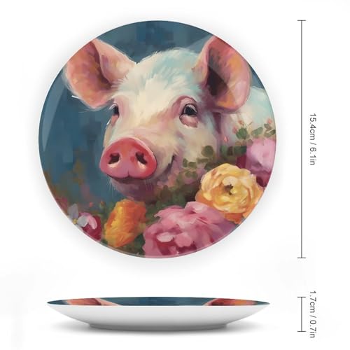 Plato decorativo de porcelana Bone China 6 pulgadas miniatura 2