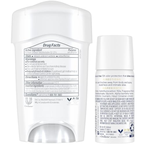 Image of Dove Deodorant for Women, Prescription Strength Antiperspirant, Cool Essentials + Cucumber & Green Tea Aluminum-Free Deodorant, Travel Size