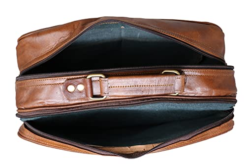 13" Leather Messenger Bag Tablet Compatible With Ipad Case Office Briefcase Gift For Men Distressed Shoulder Bag #TOP4