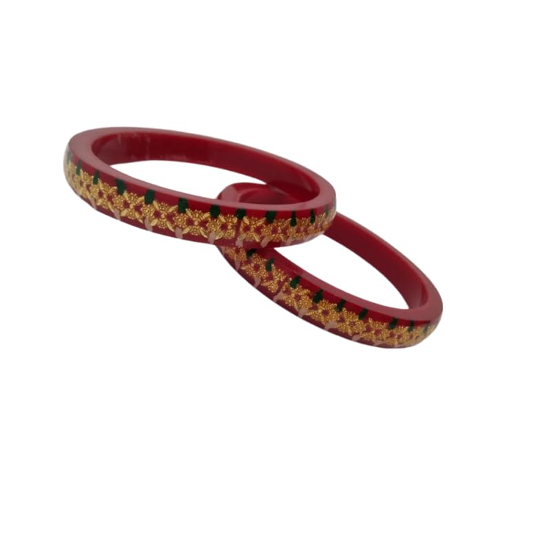AAPESHWAR Plastic Beautiful Traitional Bangle Set for Women and Girls (Red, 2.6) (Pack of 2) (B0CLY8GYM3) Amazon Price History, Amazon Price Tracker
