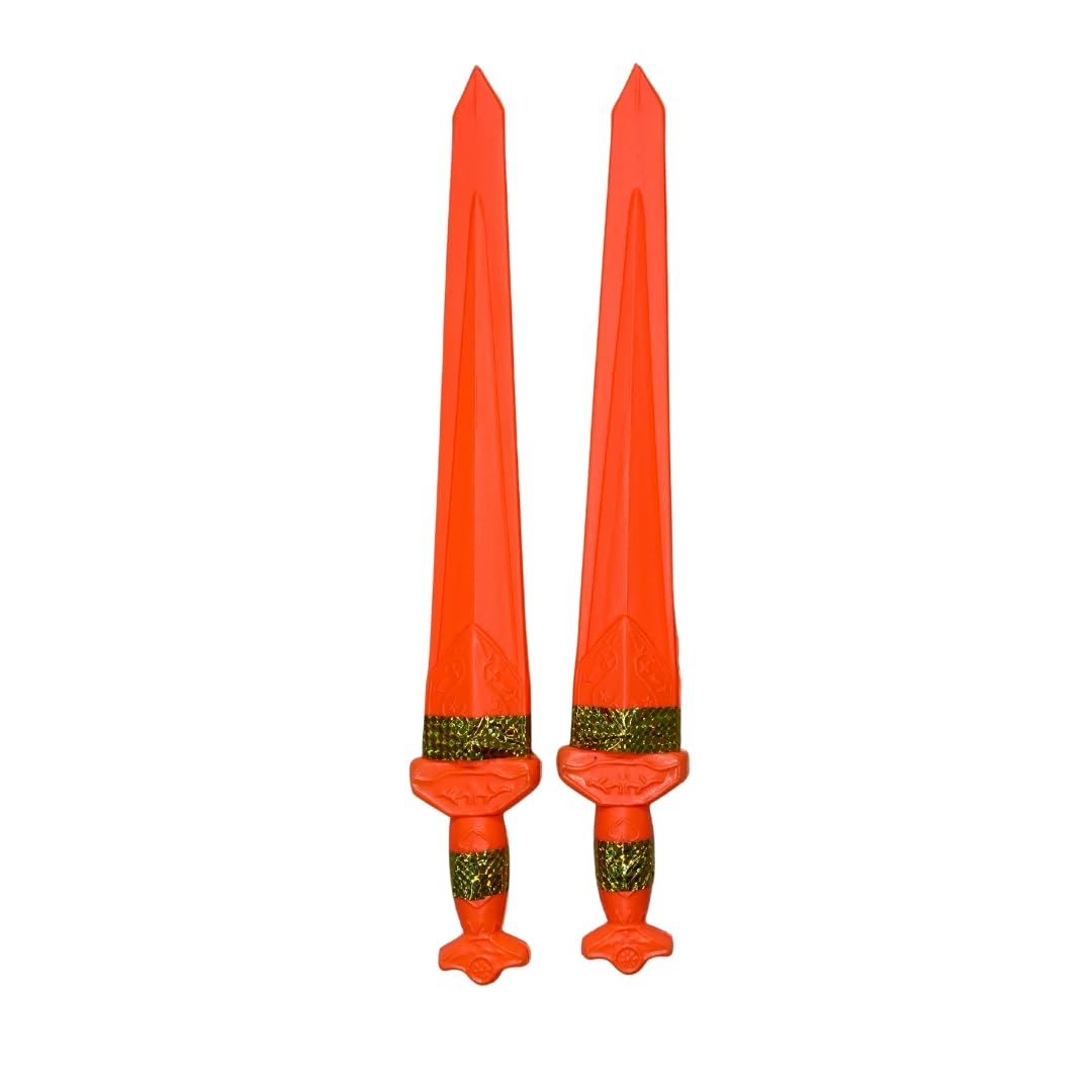Vidhyapati Plastic Weapon Role Play Toy for Kids | Smooth Edges Activity Toy. (Talwar (Combo - 2 Pcs))